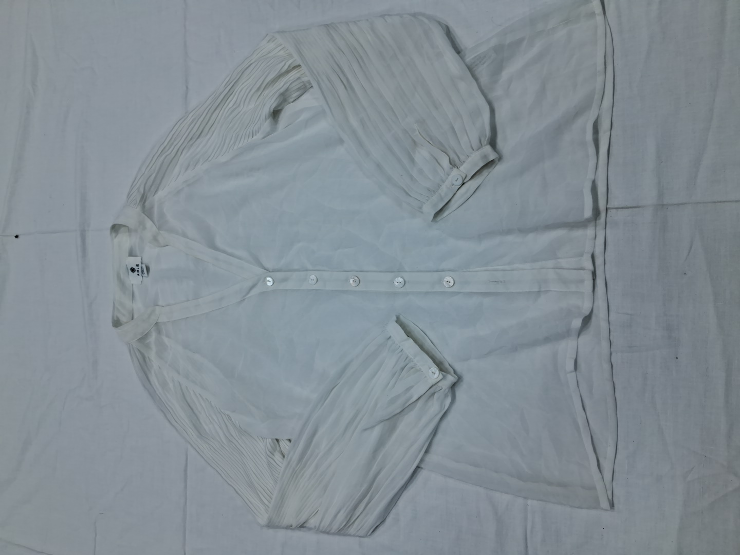 Airlie White Long Sleeve Blouse