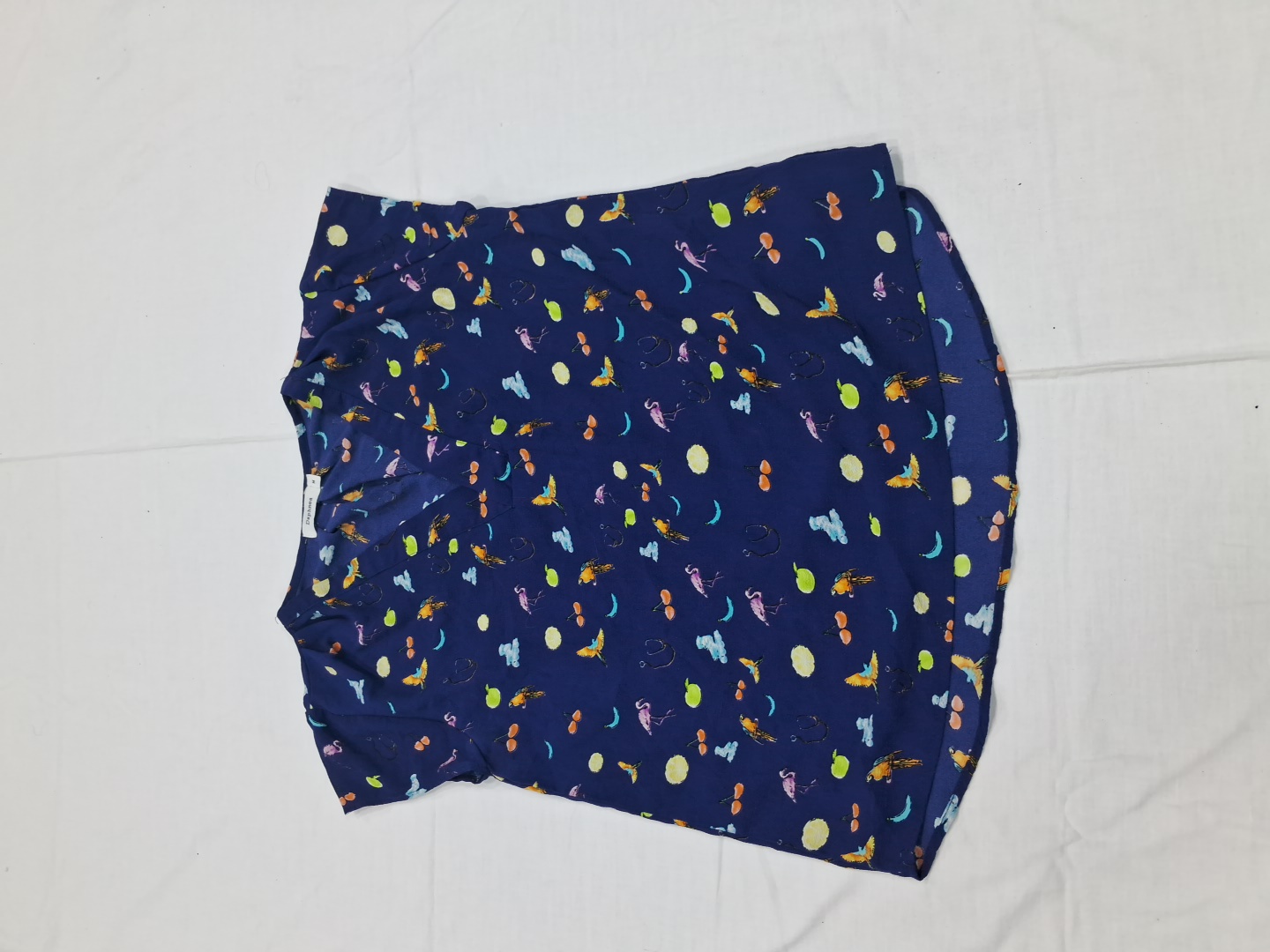 Daphnea Printed V-Neck Blouse