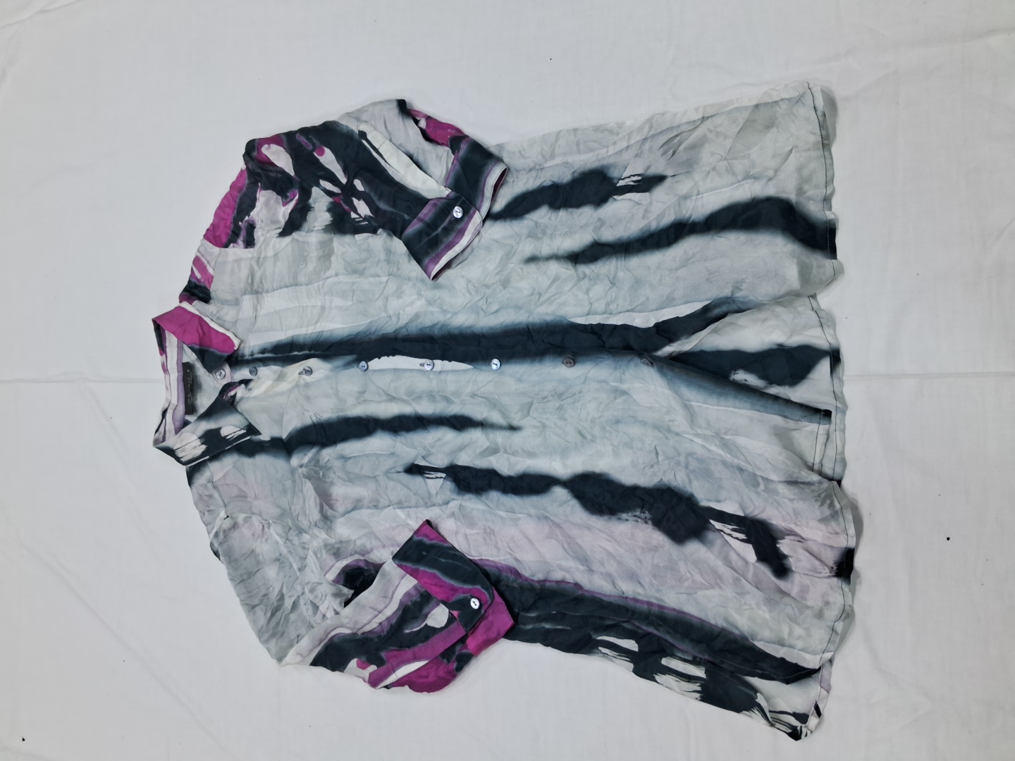 Maggie T Printed Flowy Blouse