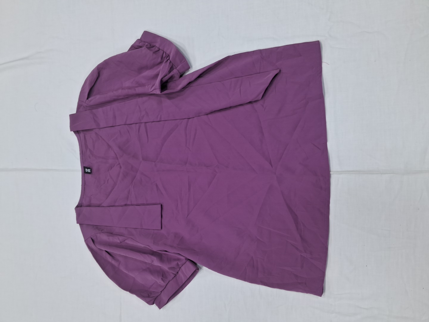 Purple Puffed Sleeve Blouse
