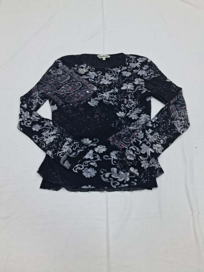 Possibilités Printed Long Sleeve Blouse