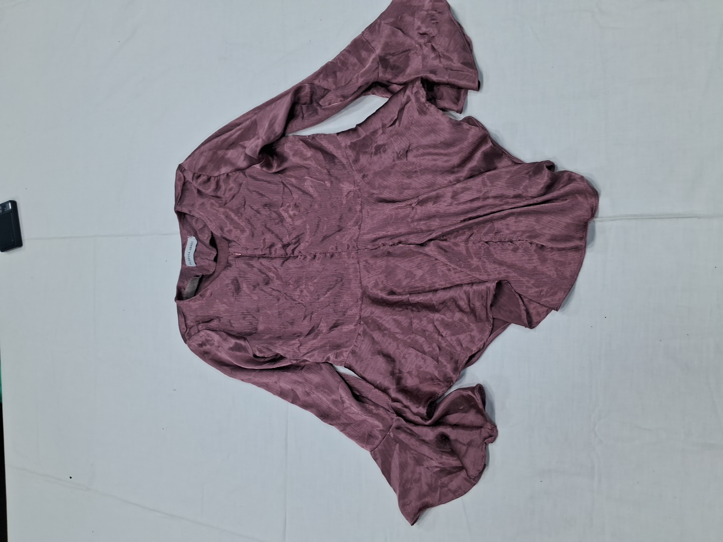 Puspita Abadi Maroon Bell Sleeve Blouse