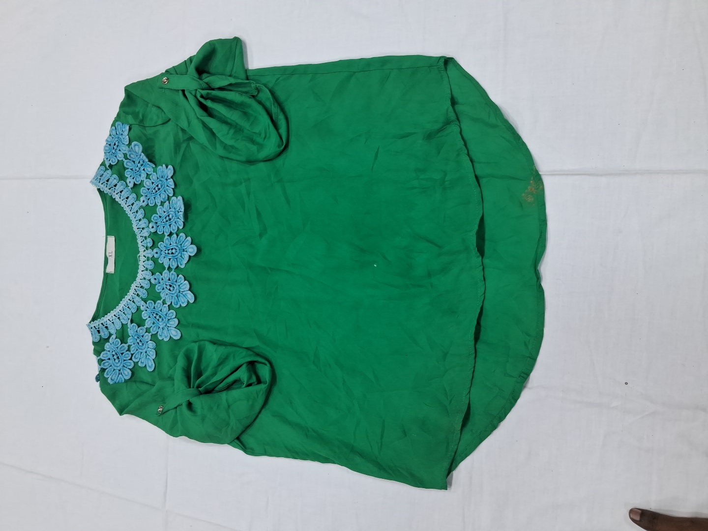 Green Embroidered Blouse