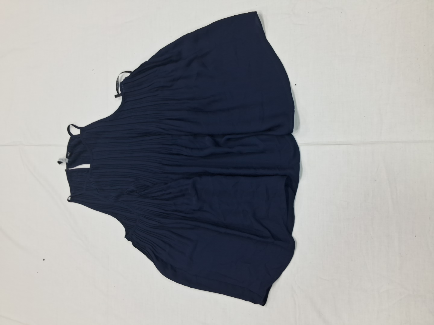 Guess Navy Pleated Sleeveless Blouse