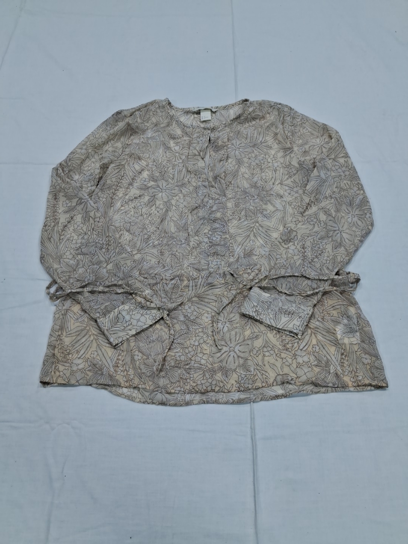 H&M Printed Long Sleeve Blouse