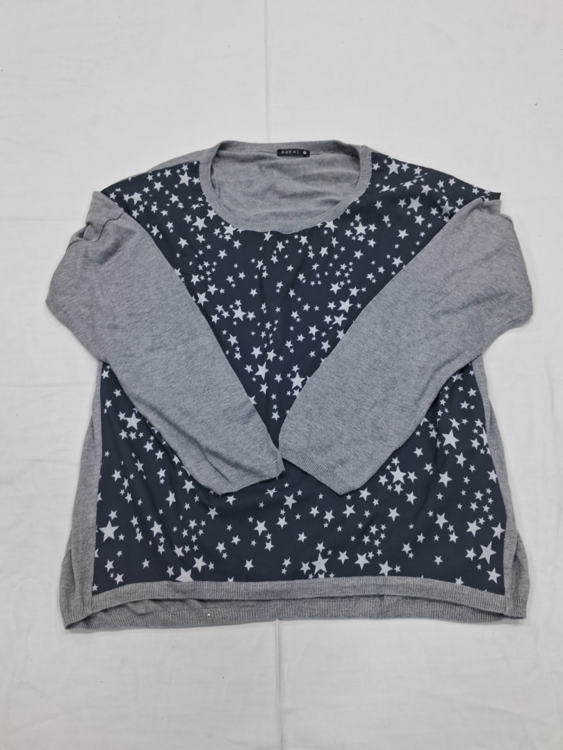 Camisola Oversized com Estampa de Estrelas Breal