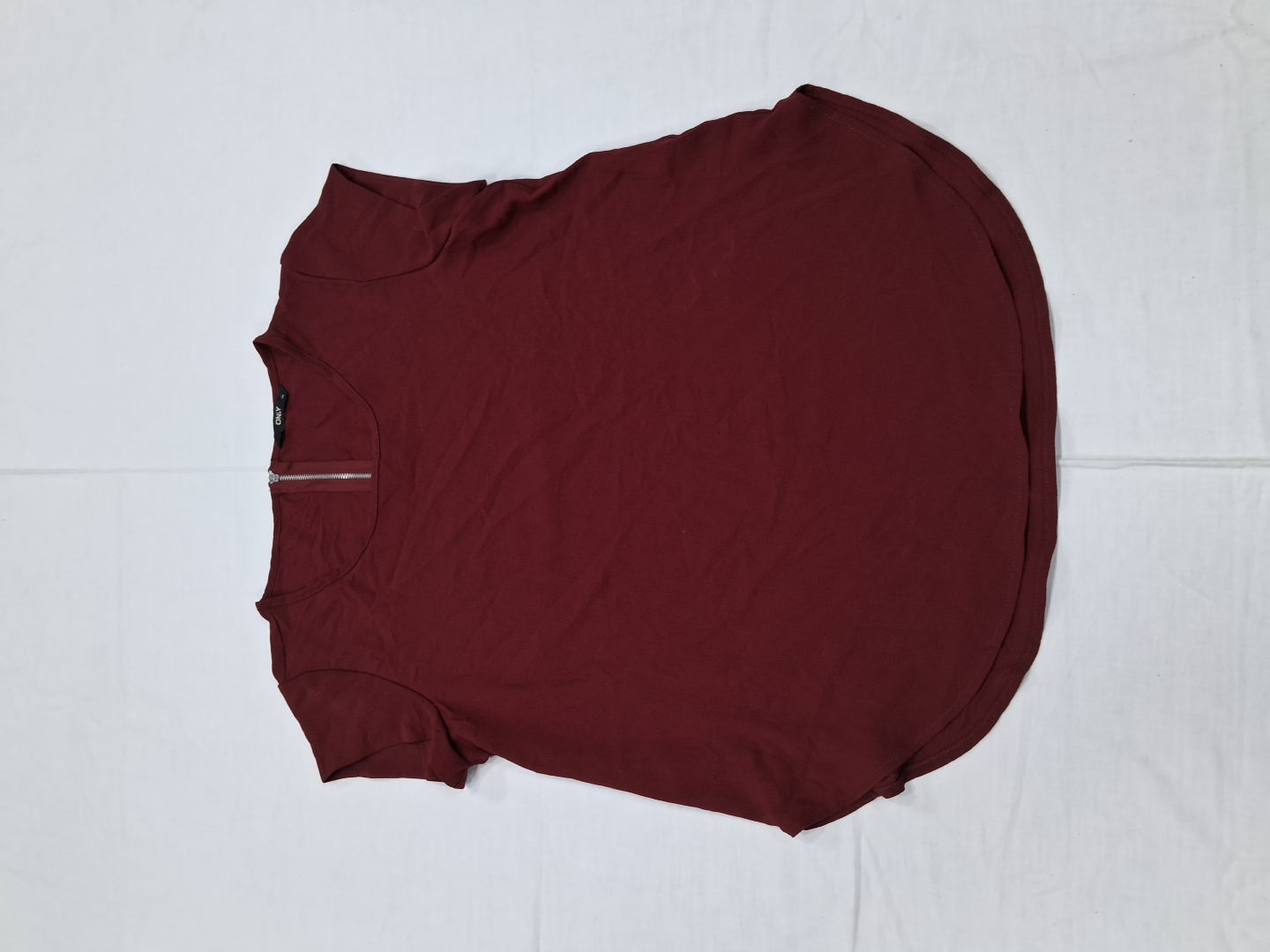 ONLY Short Sleeve Zip Blouse