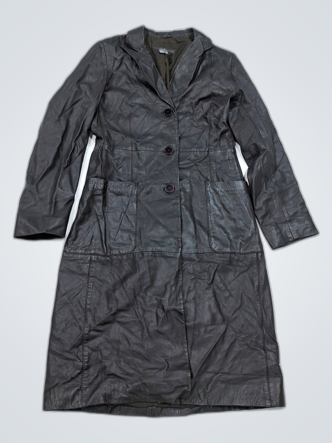 Sam Basset Leather Trench Coat