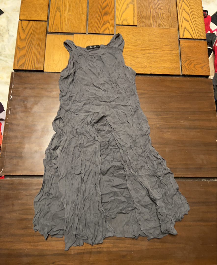 Nitya Sleeveless Crinkle Mini Dress