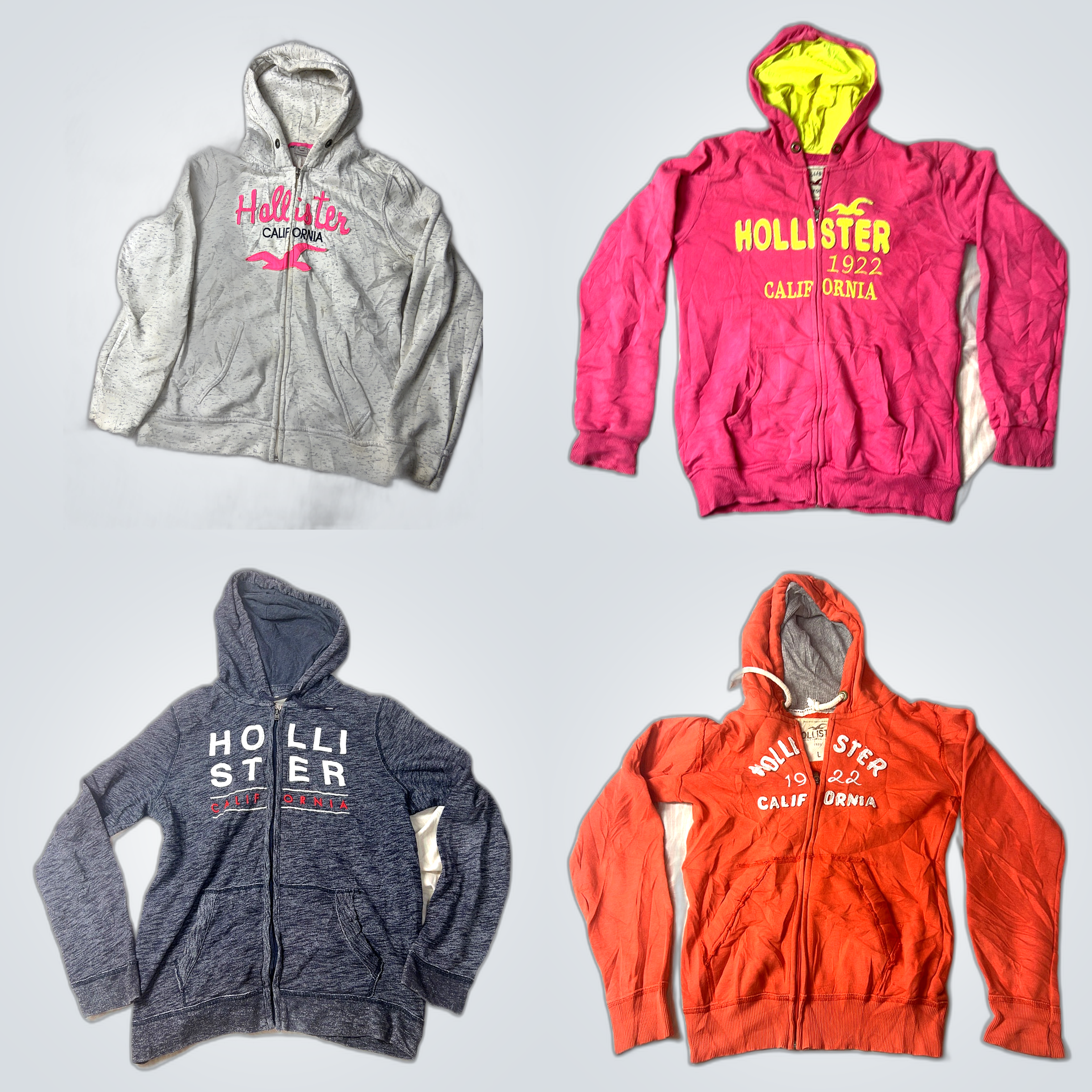 Hollister Hoodie Bundle 10-Pack California Gray Zi..