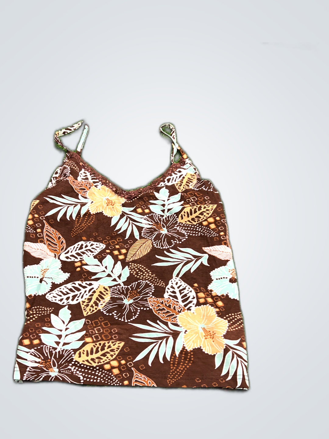 Canottiera in pizzo stampato