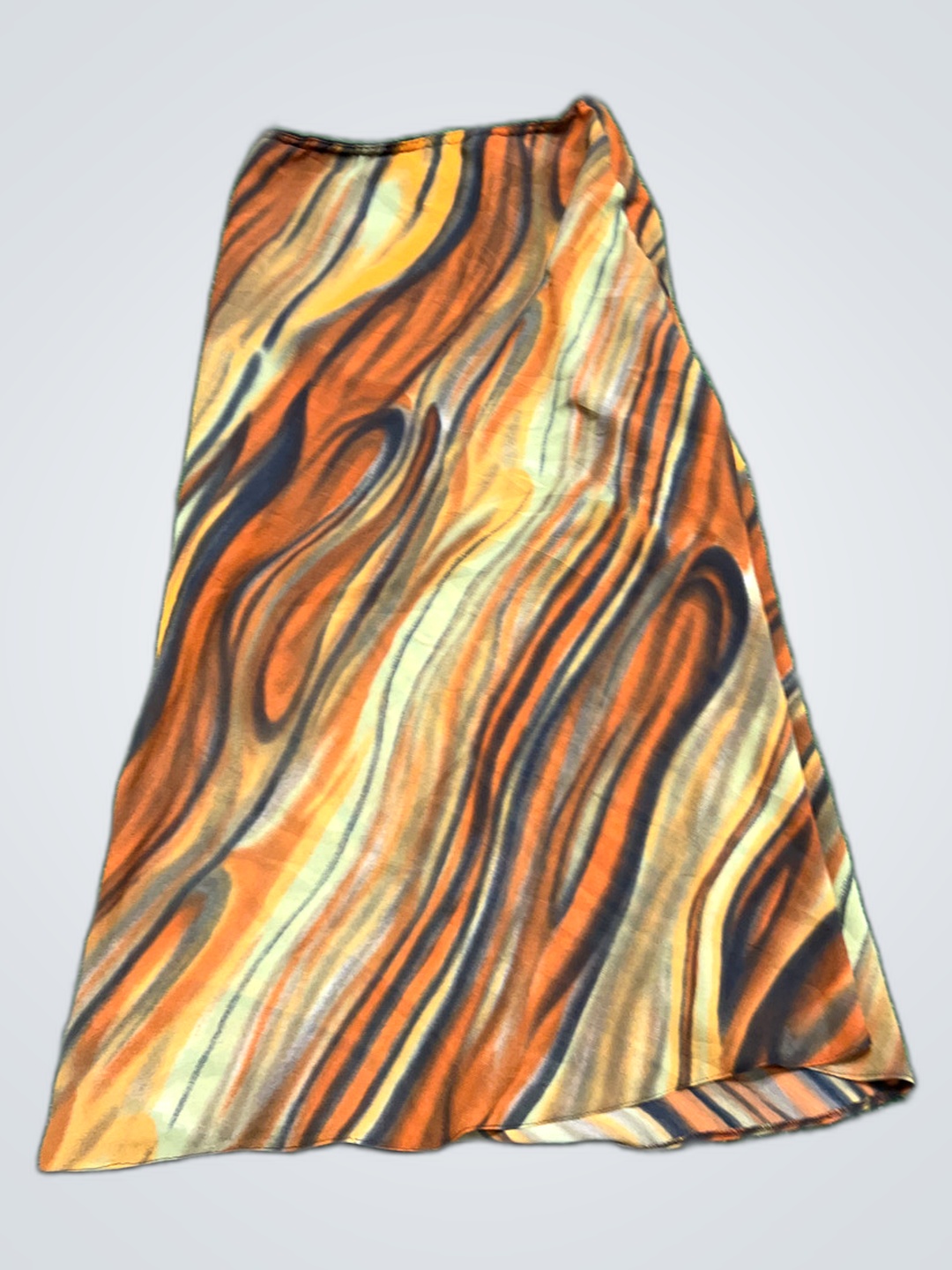 Gonna astratta marrone e nera