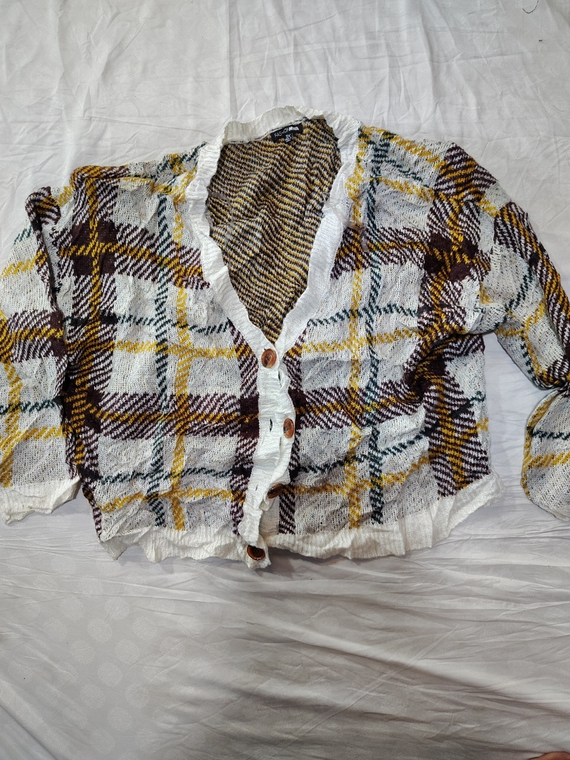 Fashion Nova Oversized Plaid Cardigan