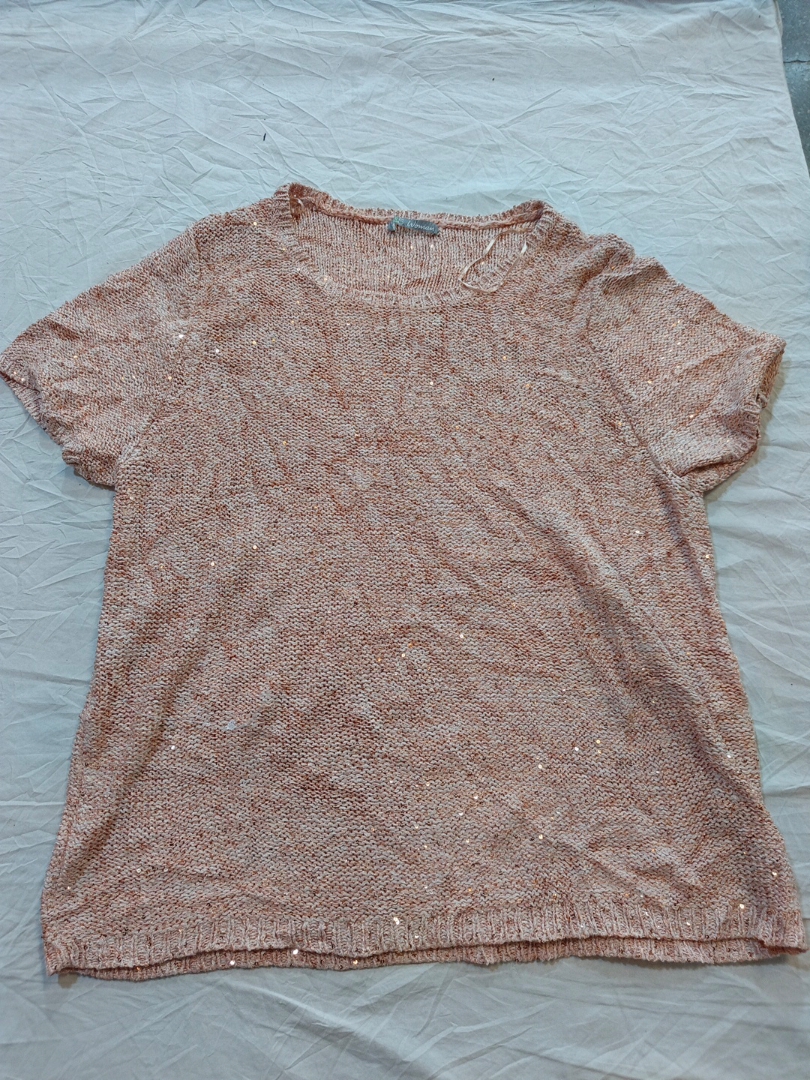 S Woman Sparkly Knit Top