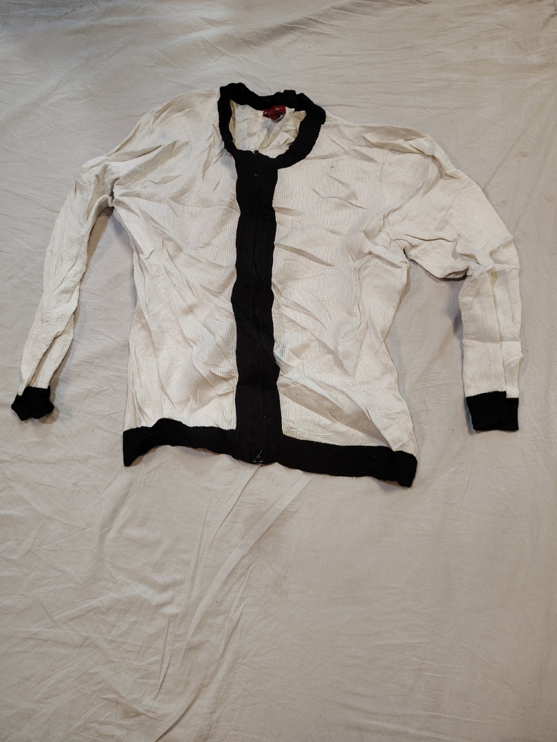Basics White and Black Long Sleeve Shirt