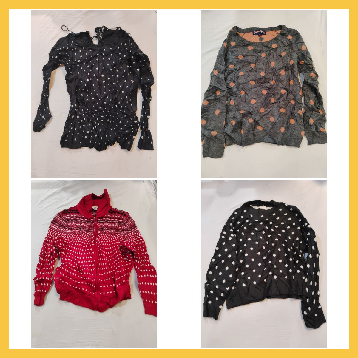 Ensemble de blouses et de pulls à pois - EDC, Prin..