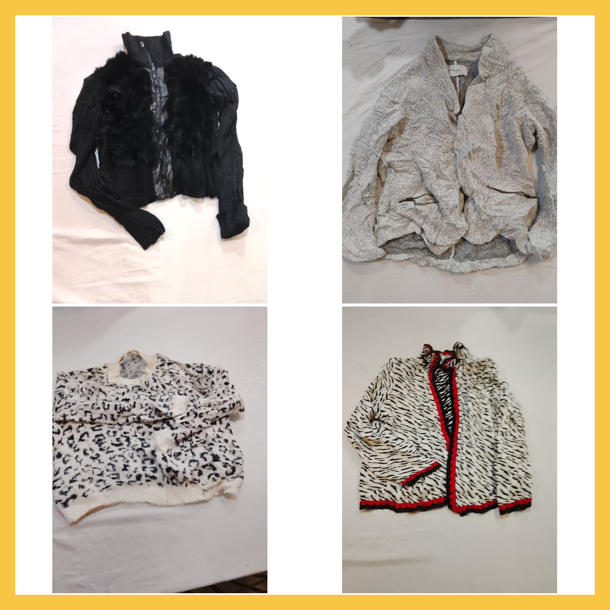 TAXI Veste en fourrure & 6 autres ensembles de tri..