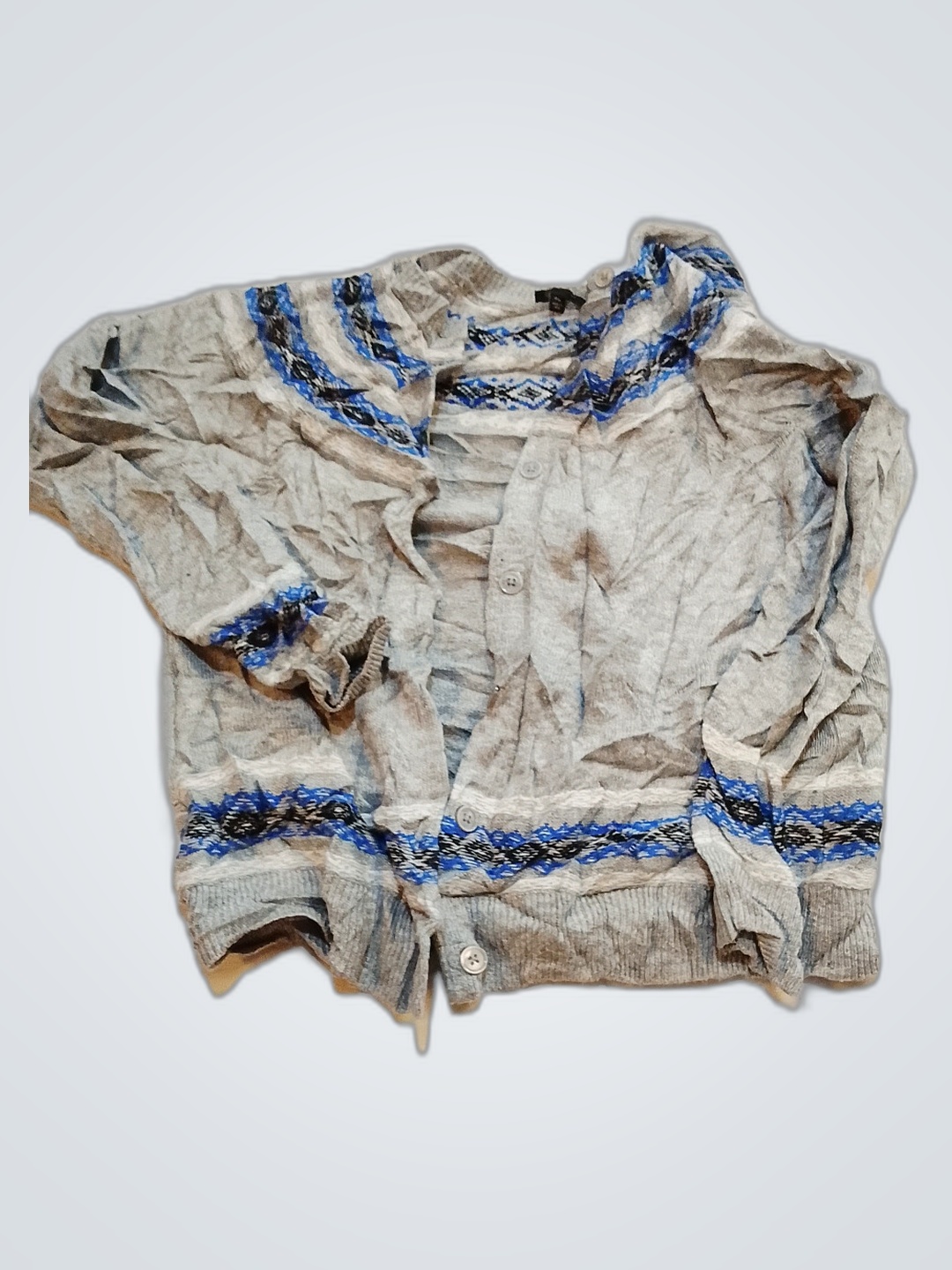 Talbot Gray and Blue Knit Top