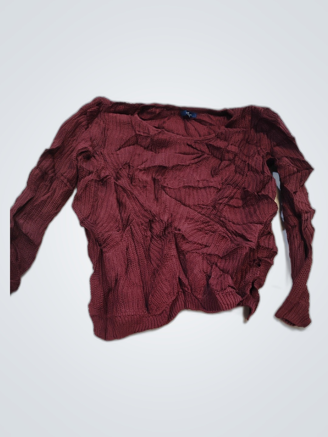 Pull en tricot bordeaux