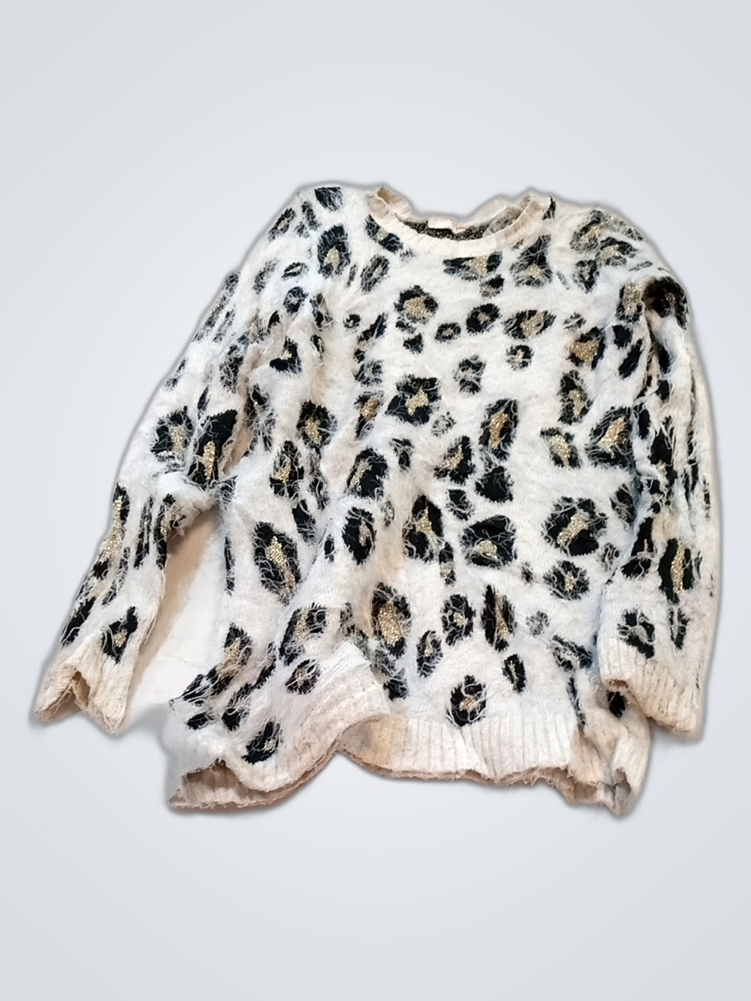 Pull en imprimé léopard flou