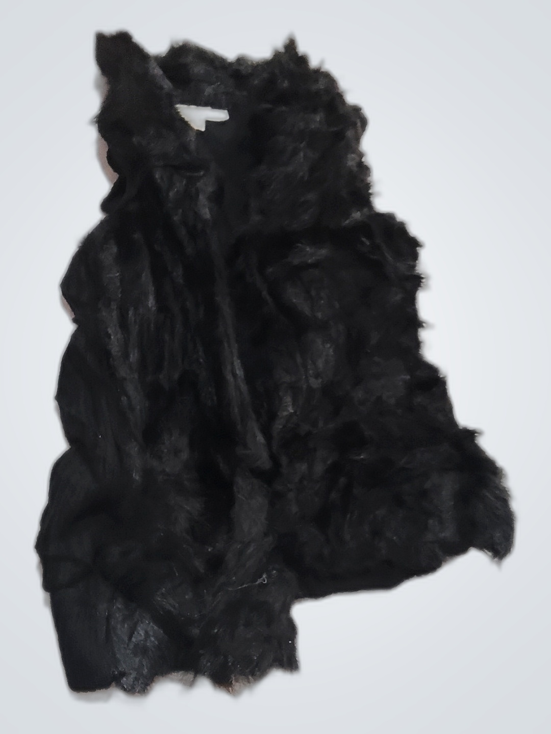 Black Furry Vest