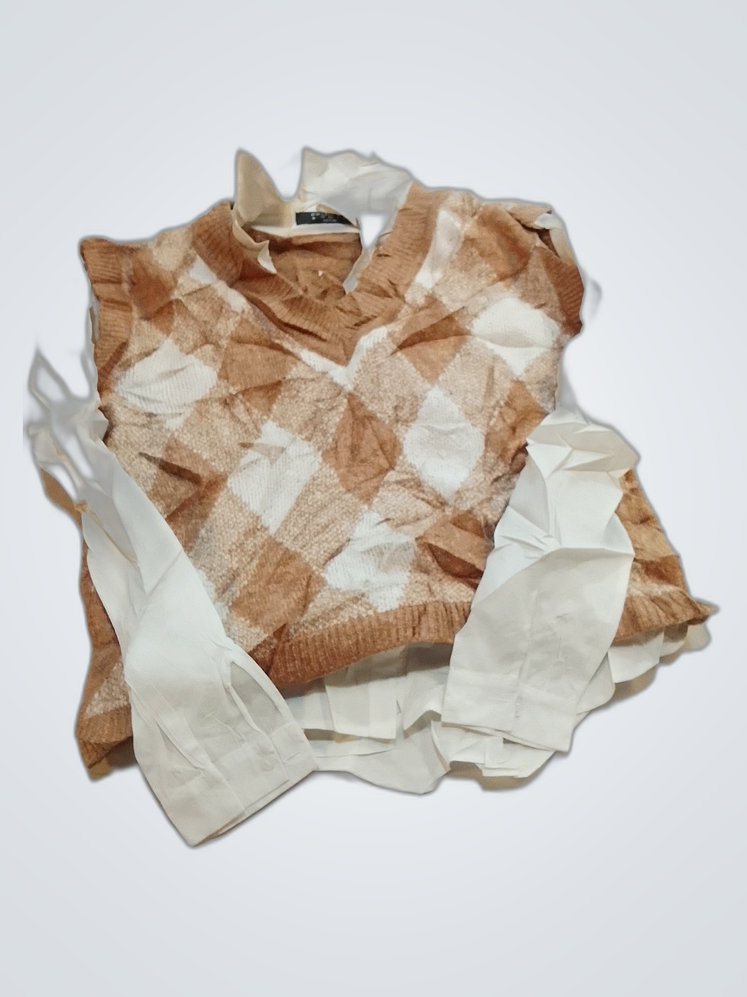 Primark Brown and White Sweater