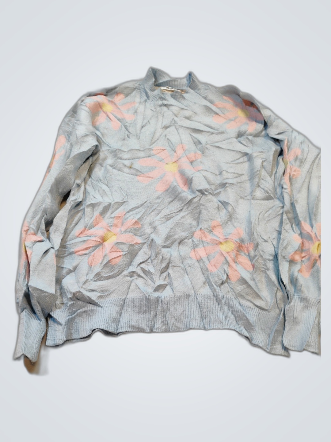 Suéter Floral Amassado