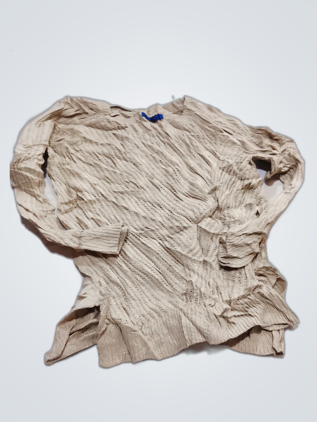 Top beige à manches longues