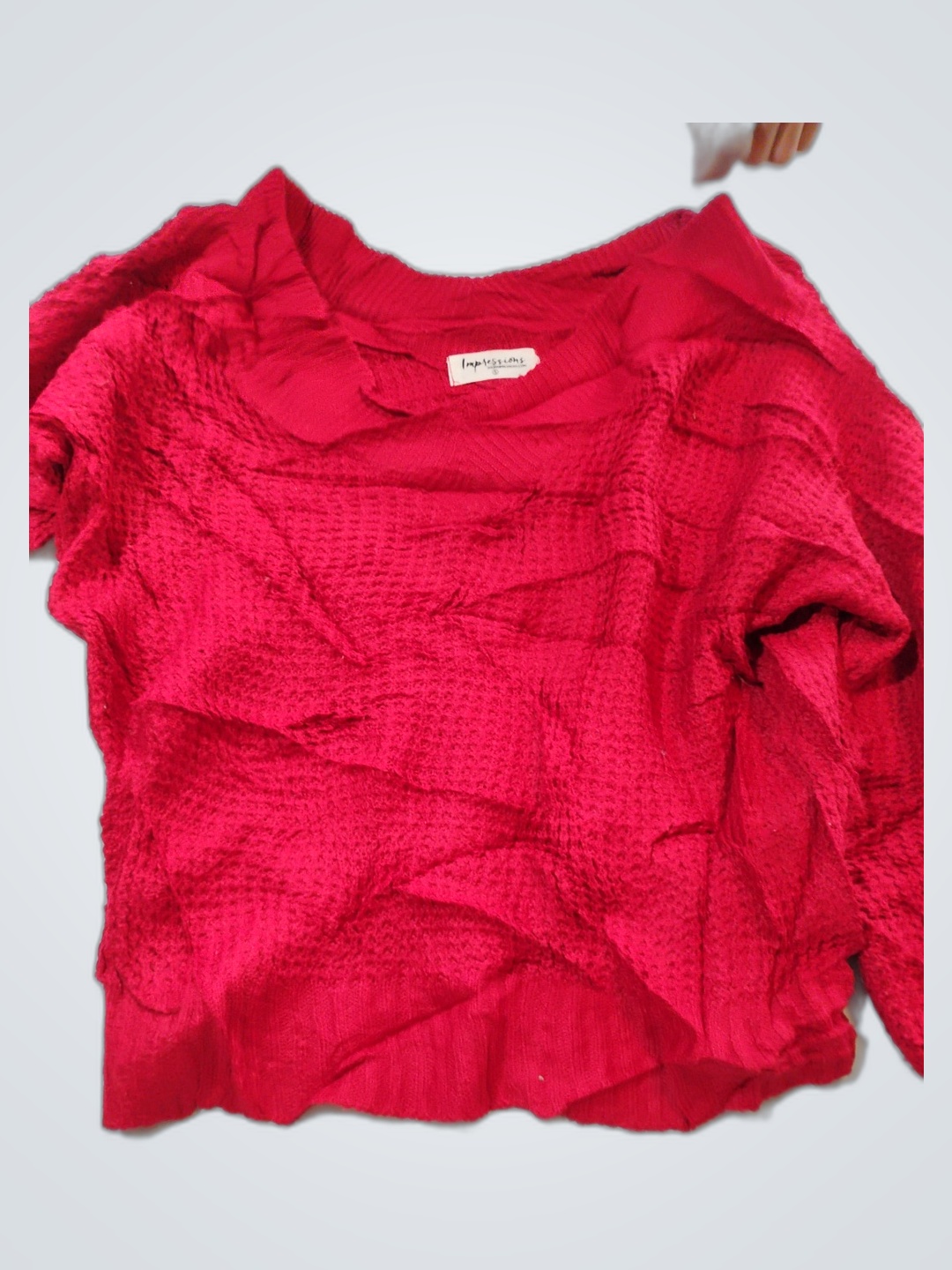 Impressions Rotes Strickoberteil