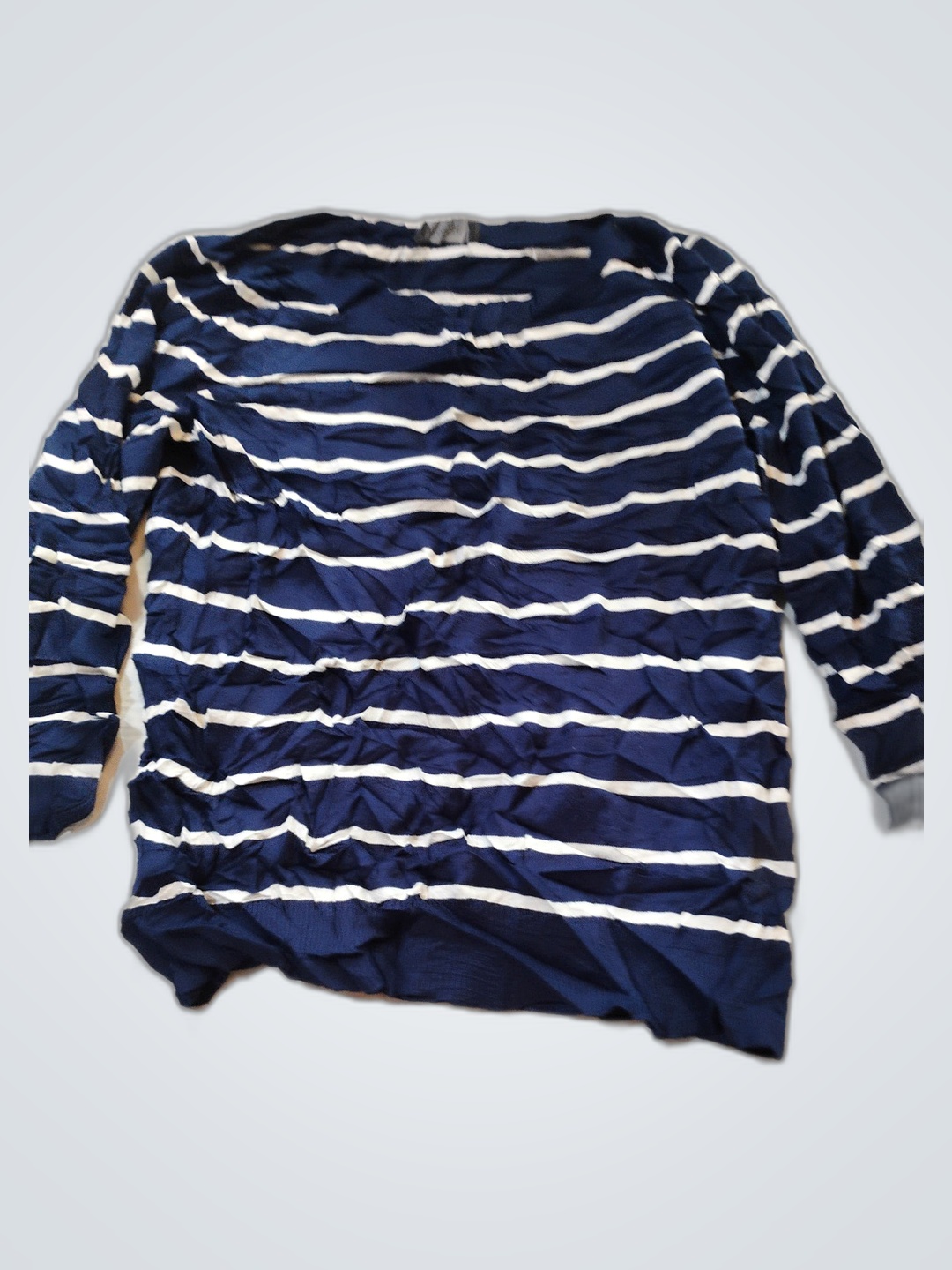 Blau und Weiß Gestreiftes Oberteil