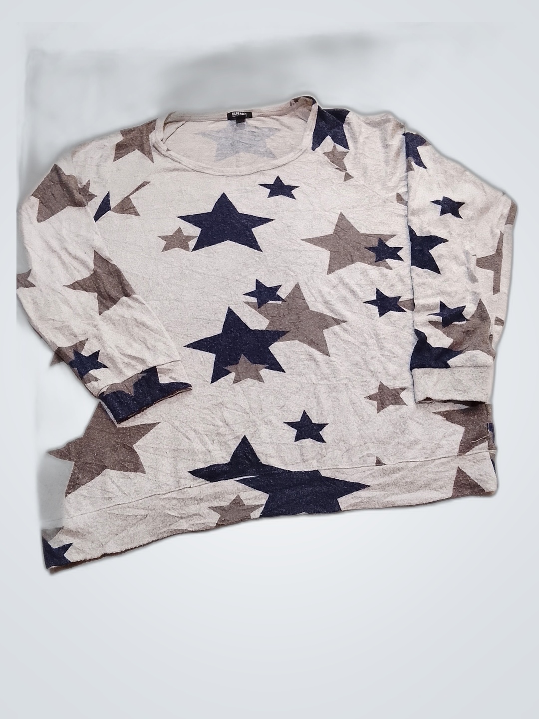 Camisa de Manga Longa com Estampa de Estrelas