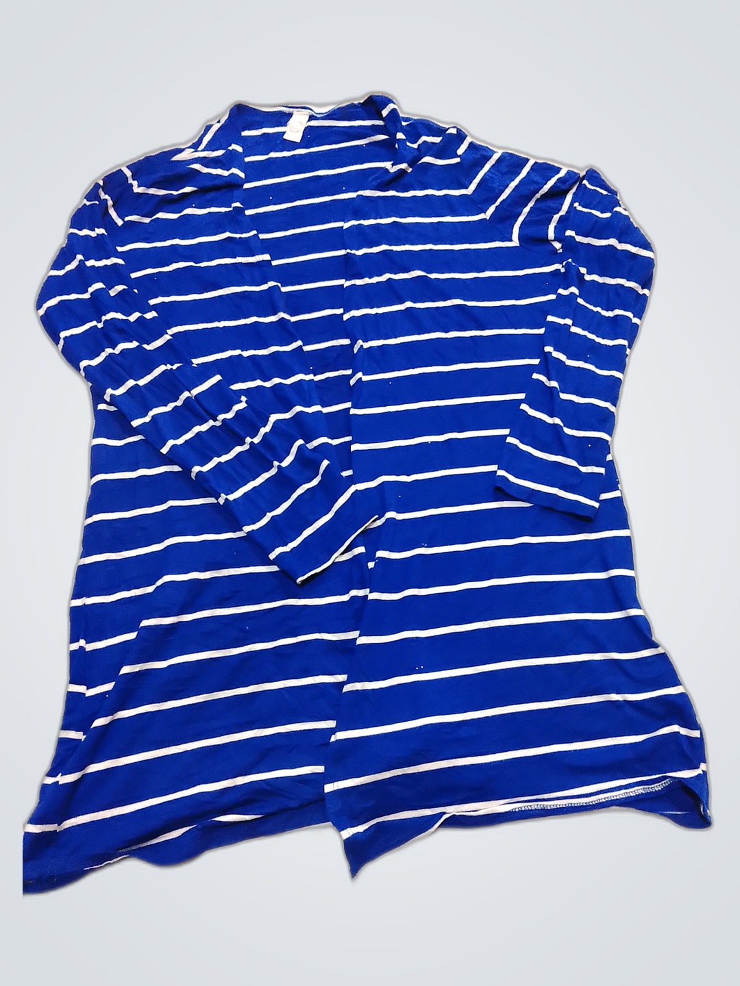 Vestido Listrado Azul e Branco