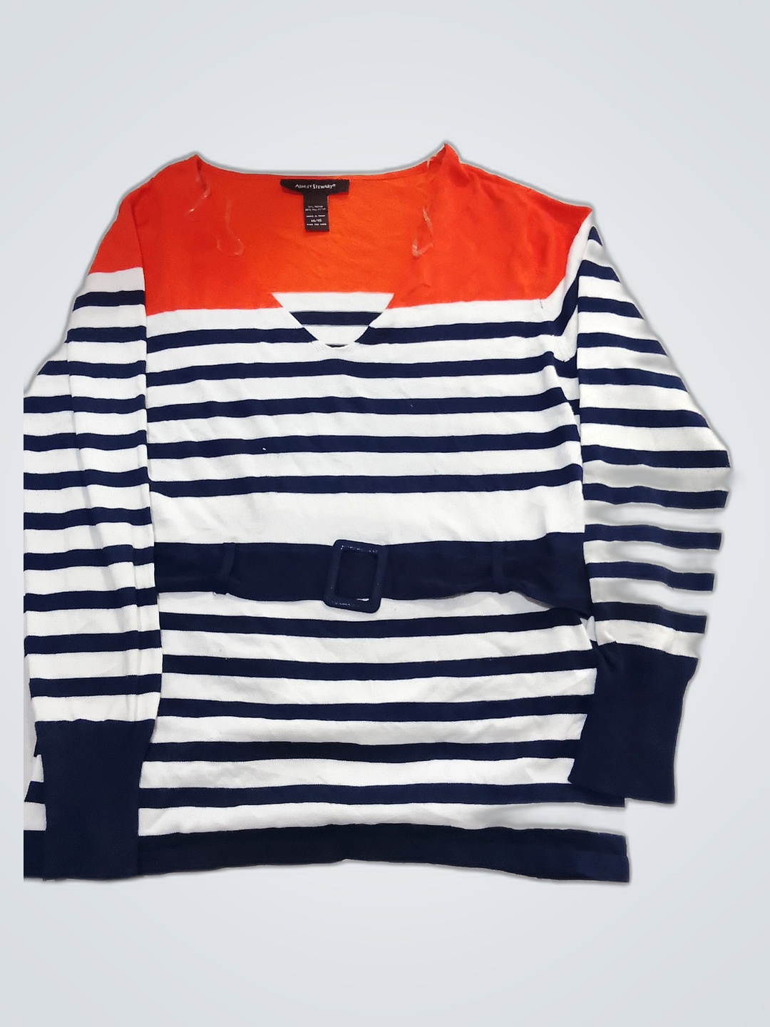 Ashley Stewart Striped Sweatshirt