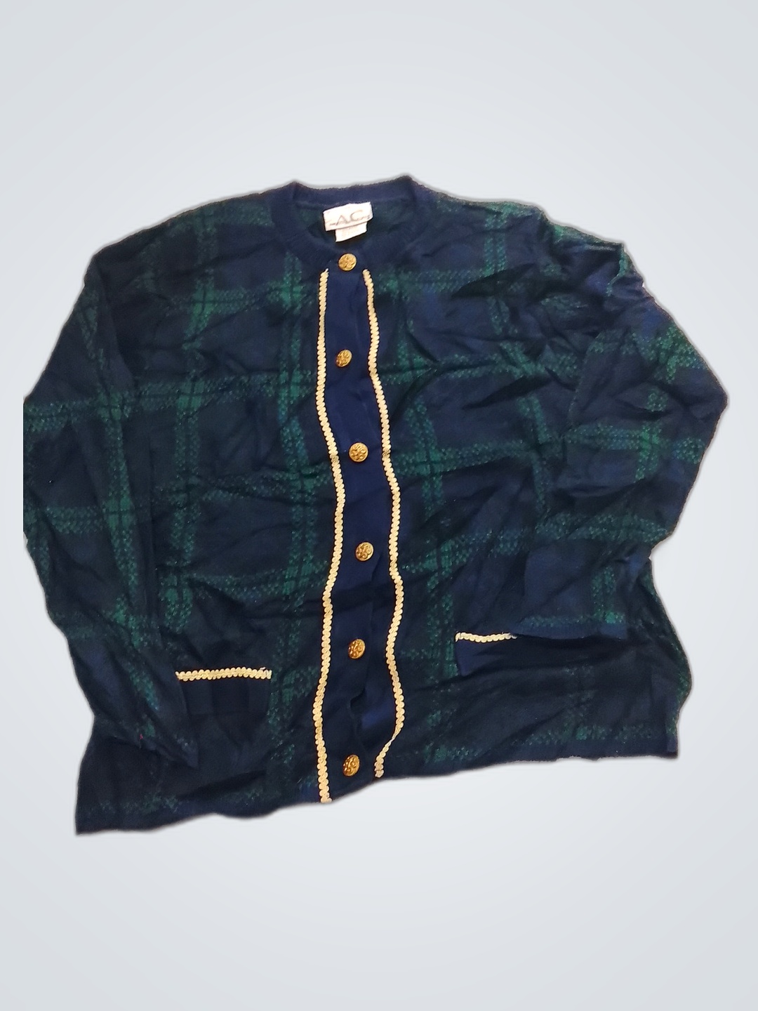 American Collection Plaid Cardigan