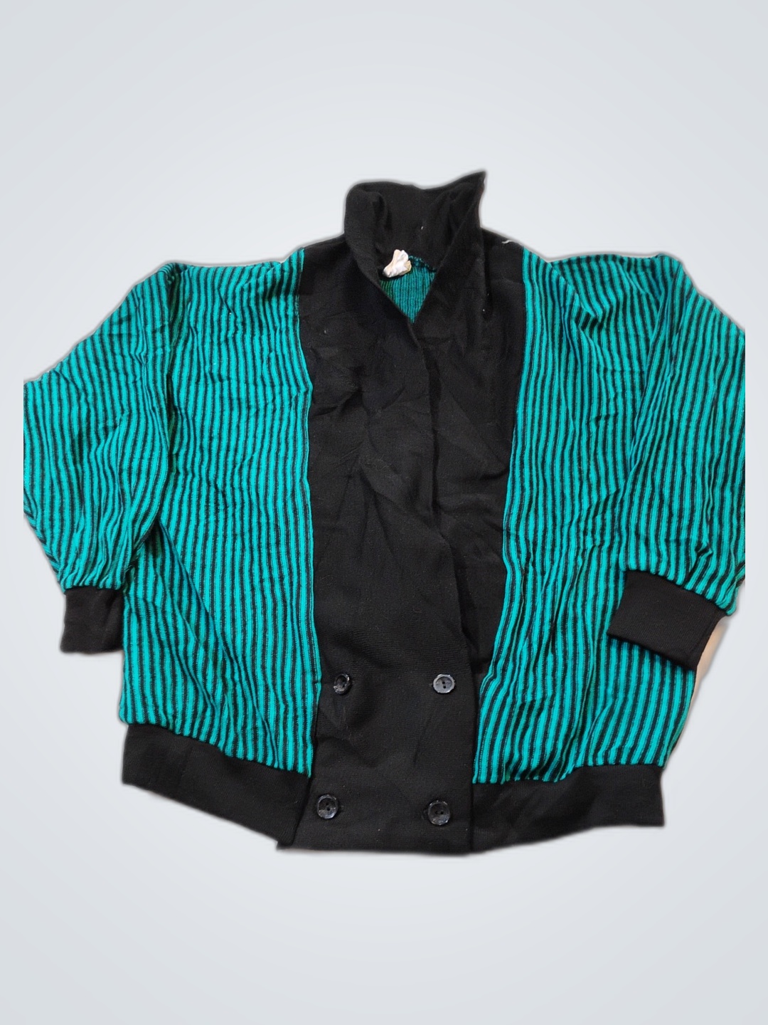 Suéter Listrado Verde e Preto