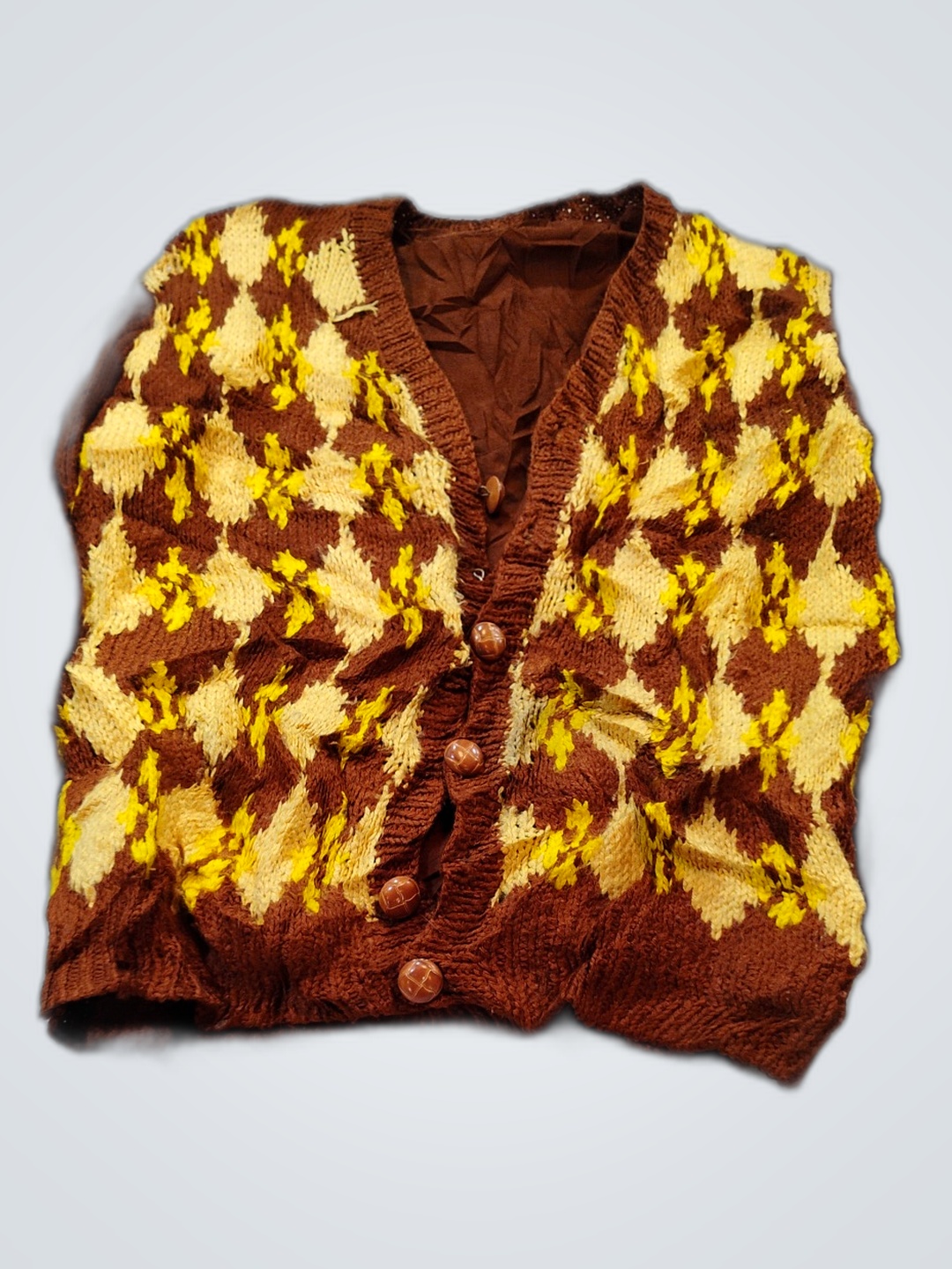 Brown Knitted Cardigan