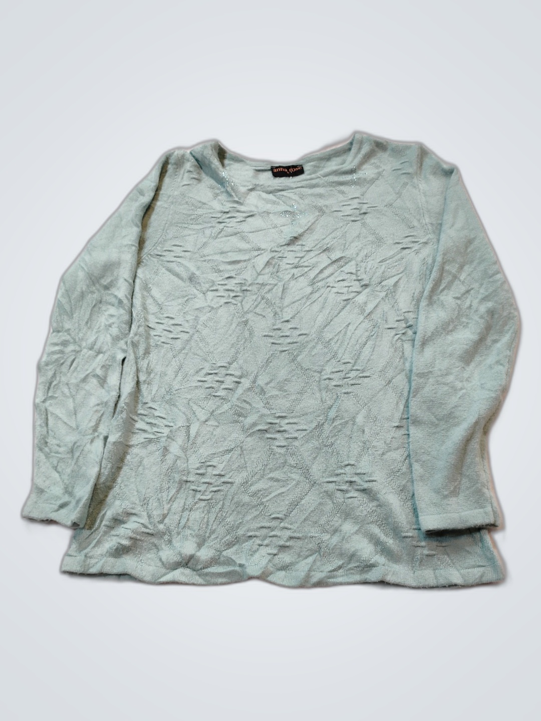 Suéter de manga longa azul claro