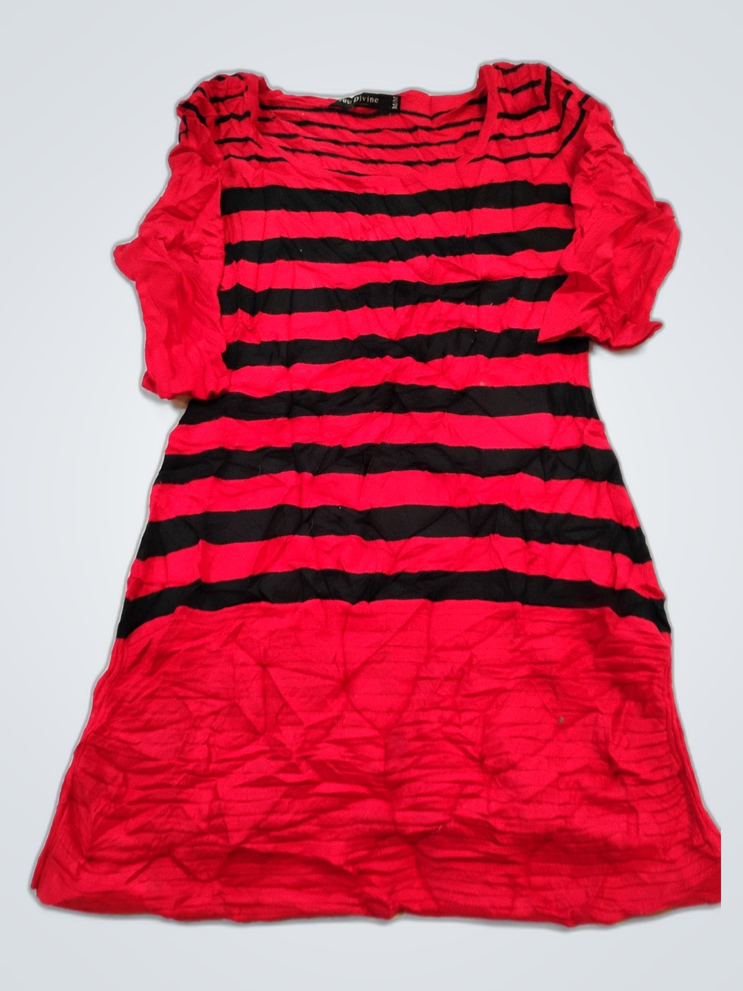 Robe rayée rouge et noire Just Divine