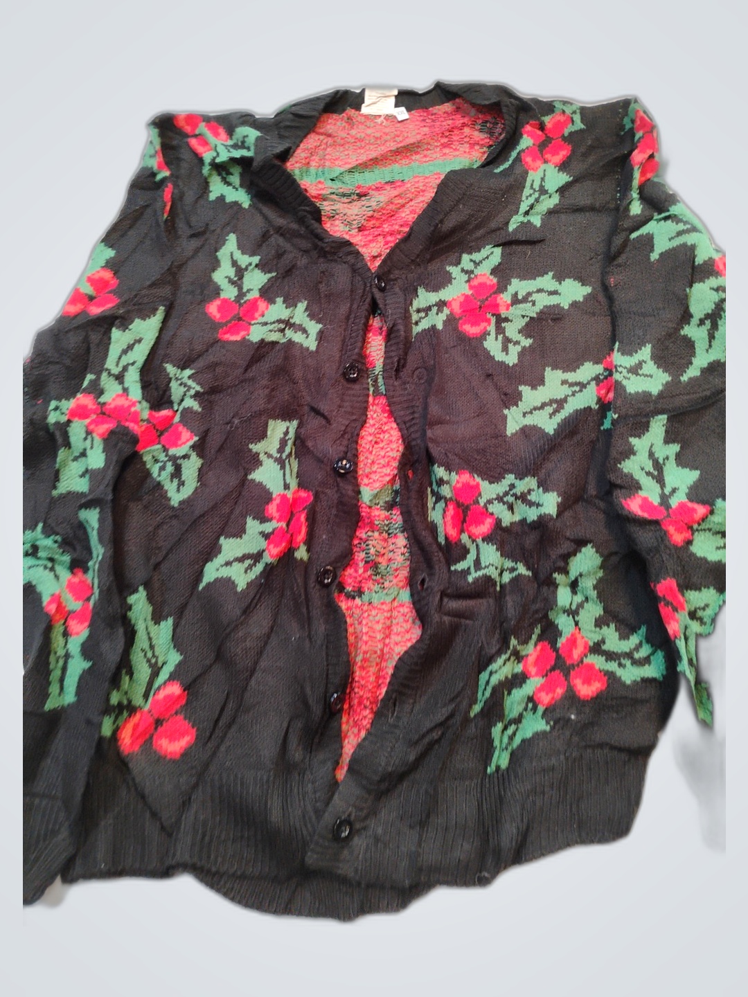 Gilet en tricot à motif de houx