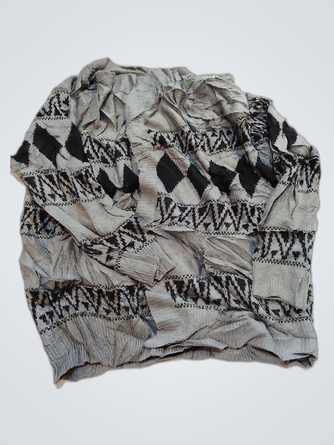 Pull en maille grise