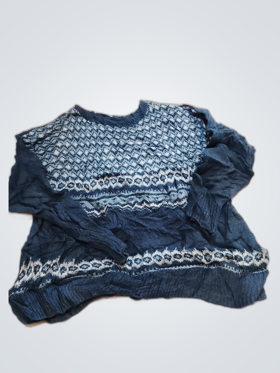 Top à motifs bleus