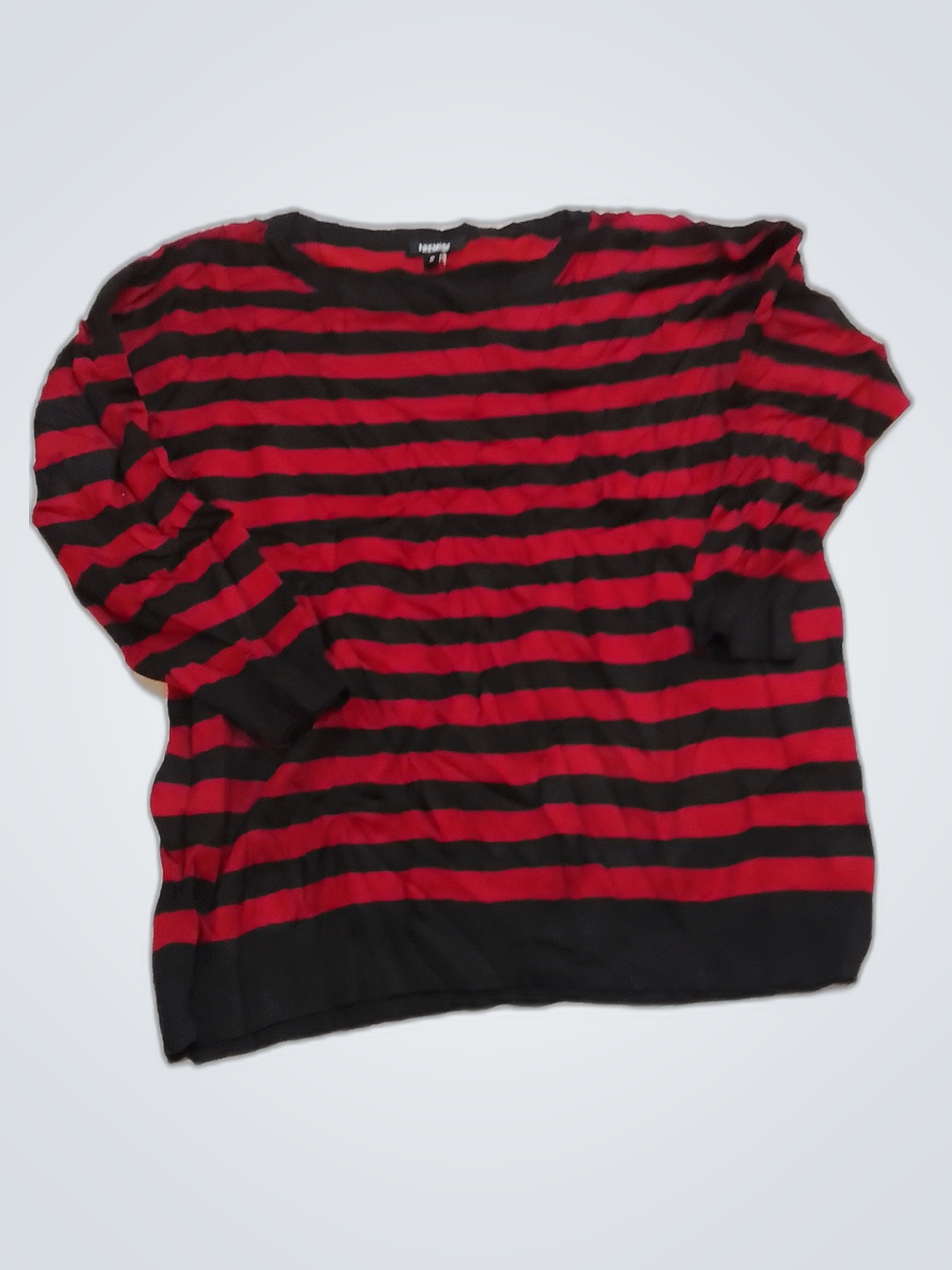 Red and Black Striped Sweater