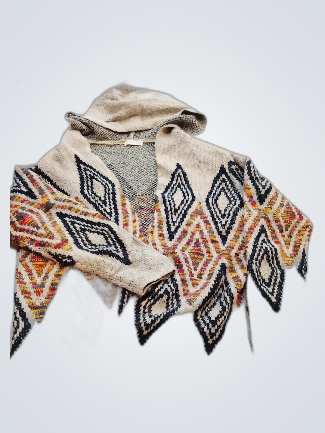 Poncho en tricot Woven Heart