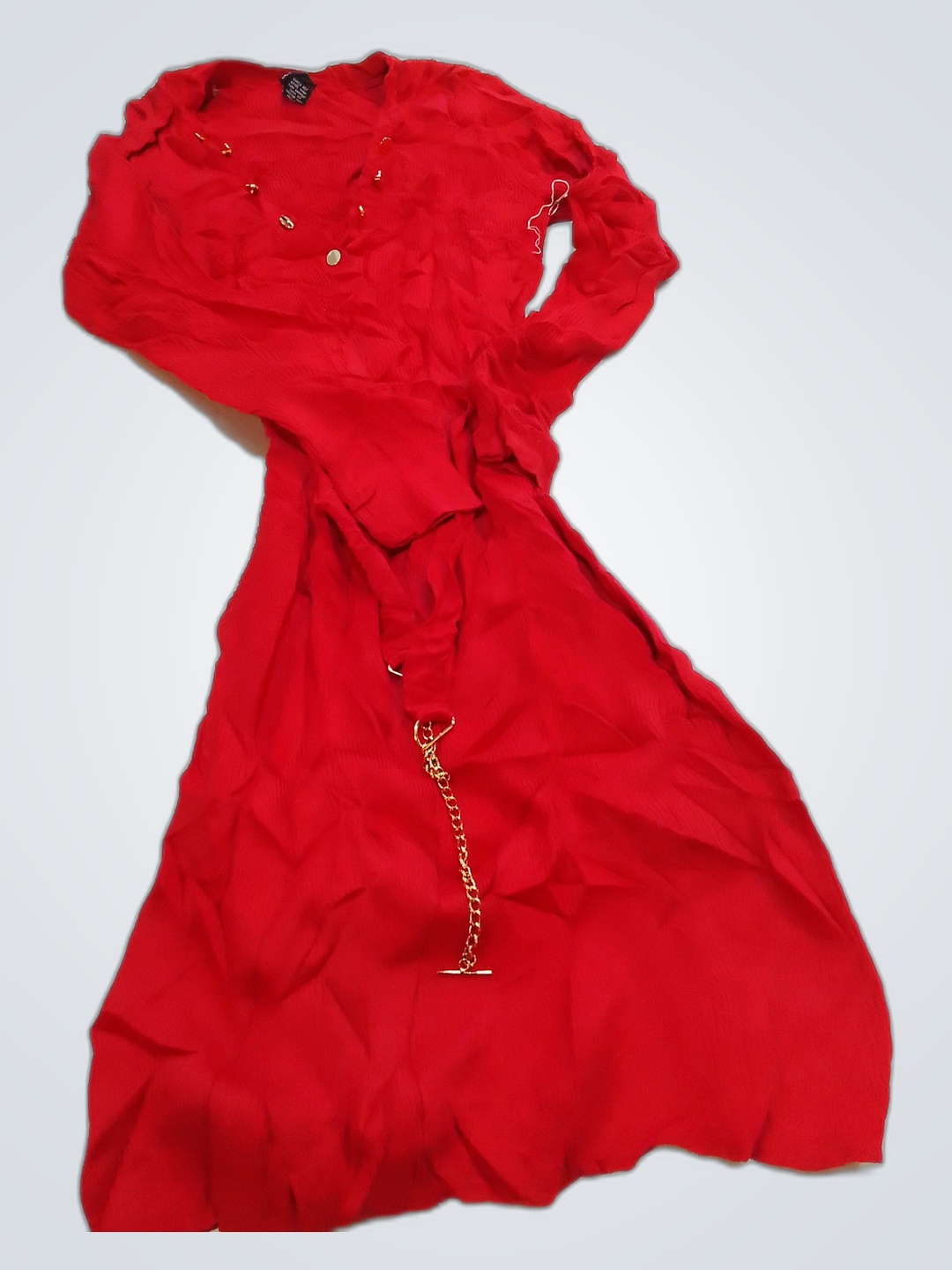 Blouse rouge à manches longues Mango