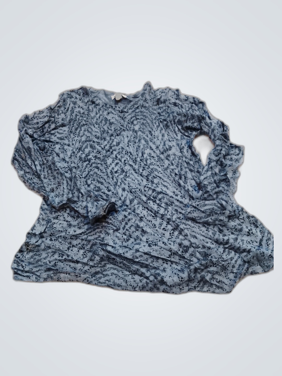 Croft & Barrow Blau Gesprenkeltes Oberteil