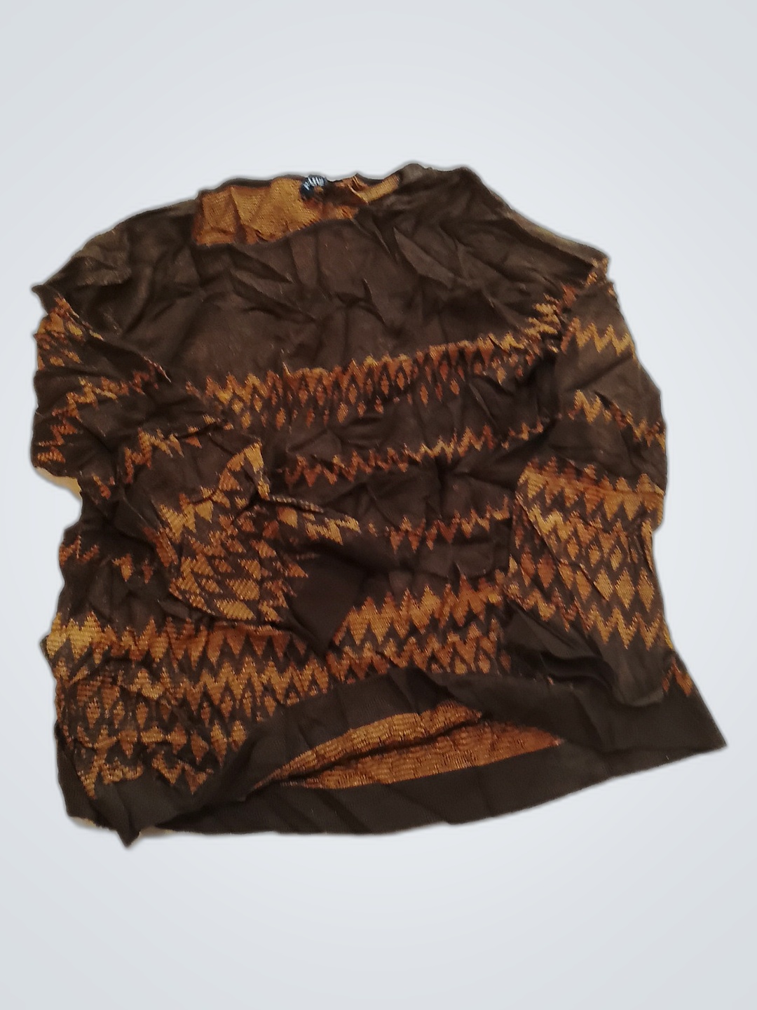 ANNE KLEIN Haut à motifs marron