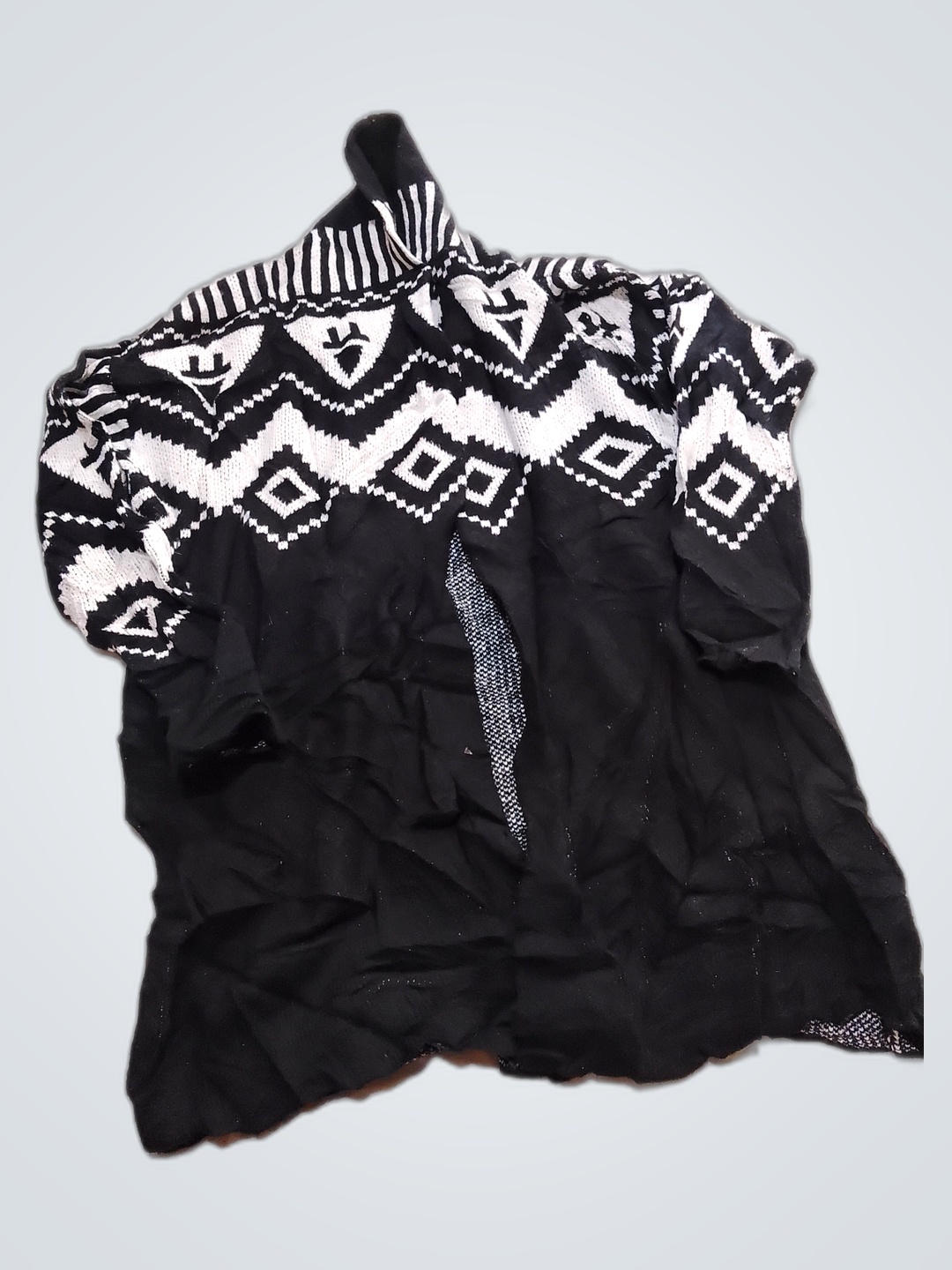 Black and White Knit Top