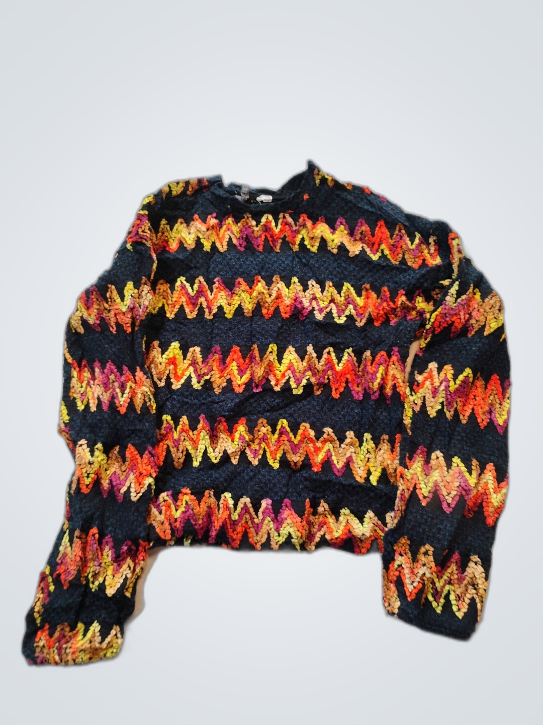 Multicolored Zigzag Pattern Sweater