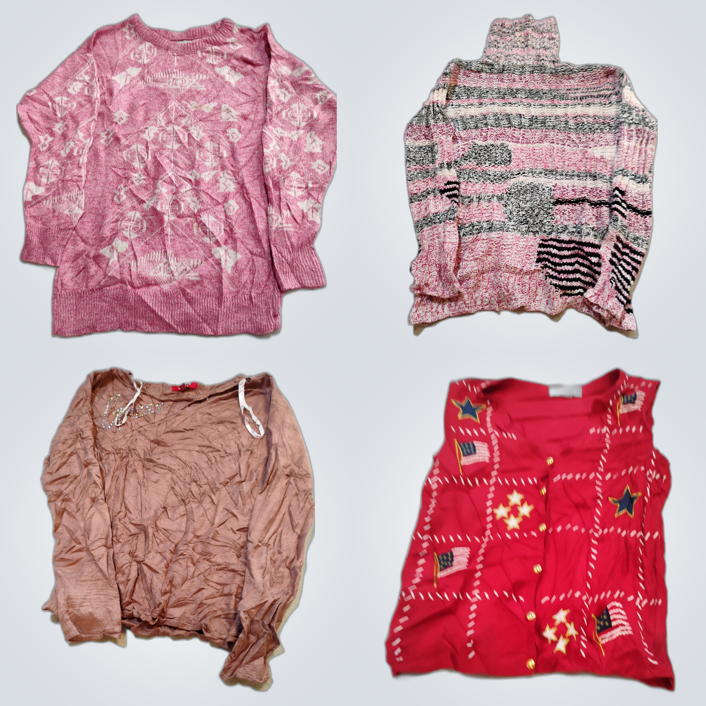 Designer Bundle: 10 Piece Women's Sweater Dress Ca..