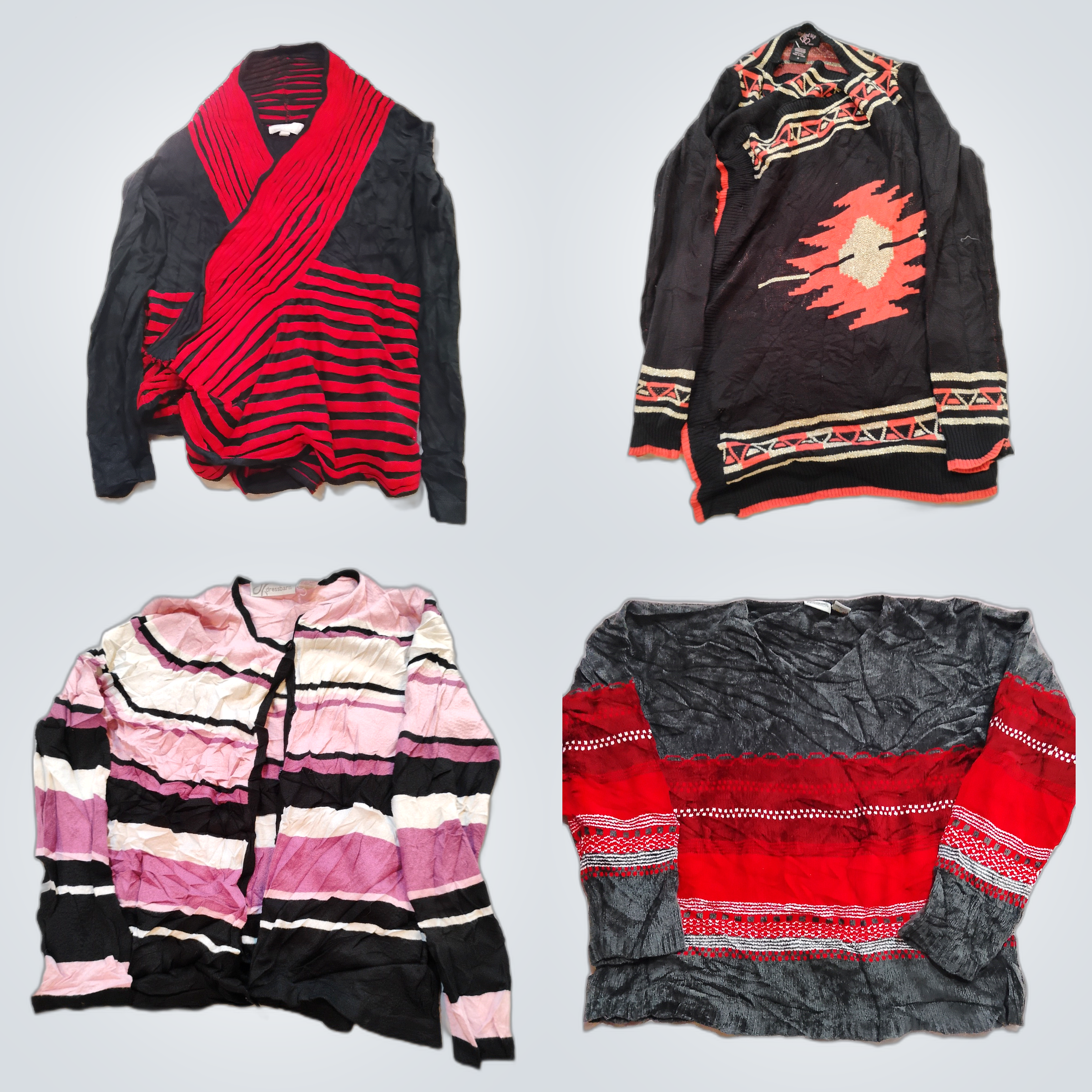 Cozy Sweater Bundle - 10 Pc Mix of Cardigans, Flan..